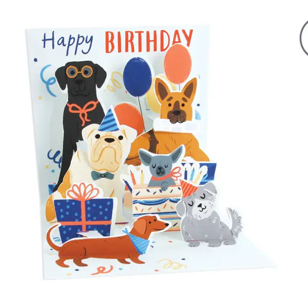 Woof Party Pop-Up Card with Light