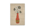 Hot Sauce Vase with Flowers Illustrated Magnet
