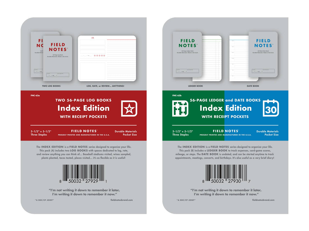 Index: Log Book 2-Pack