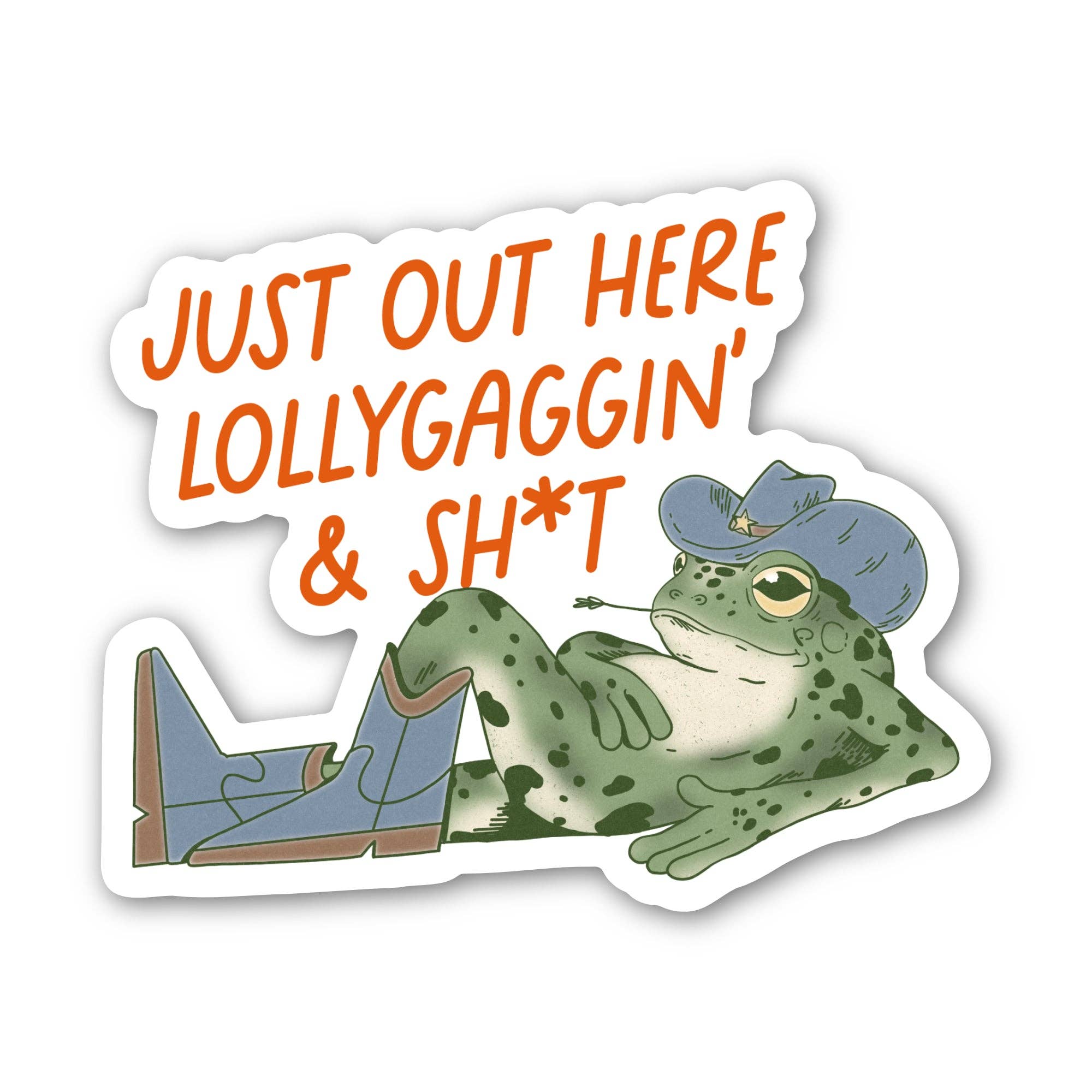 Lollygaggin & Sh*t Southern Frog Sticker