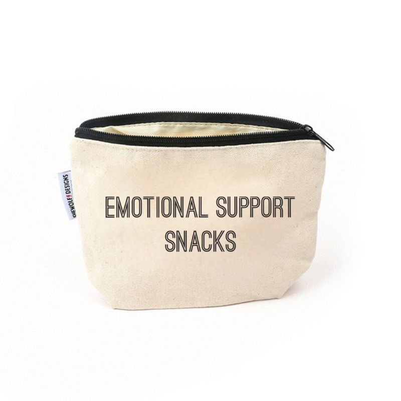 Pouch: Emotional Support Snacks — Funny Bag for Moms, Foodie