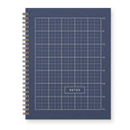 Ruler Grid Notes Journal : Lined Notebook : Deep Blue