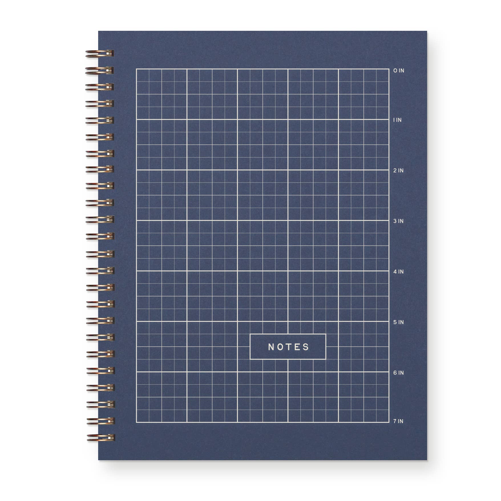 Ruler Grid Notes Journal : Lined Notebook : Deep Blue