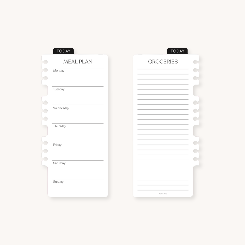 Dry Erase Meal Planner Dashboard