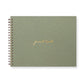 Script Guest Book: Sage Green Linen Cover