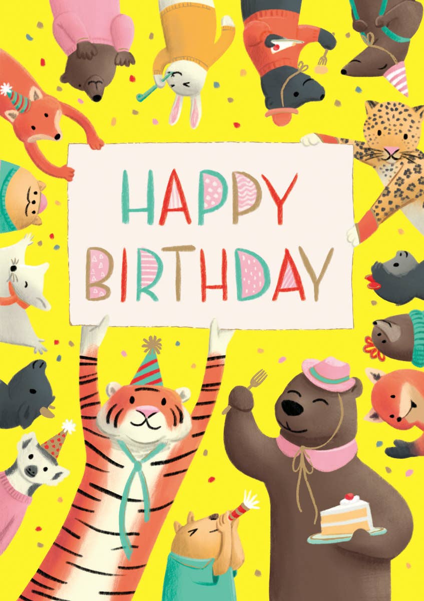 Party Animals Birthday card