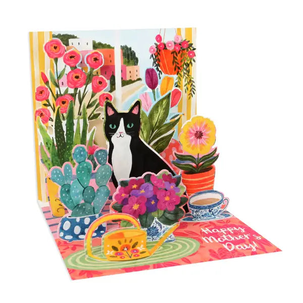 Mother's Day Cat Colorful Pop-Up Card