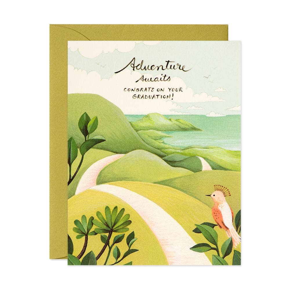 Adventure Awaits Graduation Greeting Card