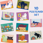 Cats & Cups Postcard Pack