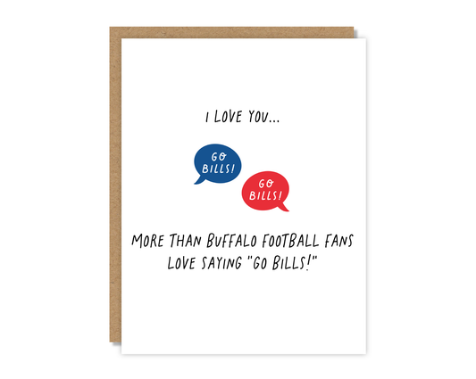 Buffalo Football Fans Card