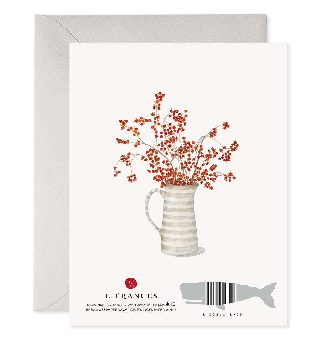 Autumn Berry Wreath Thanksgiving Card