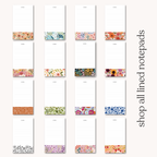 Porcelain Floral Lined Notepad