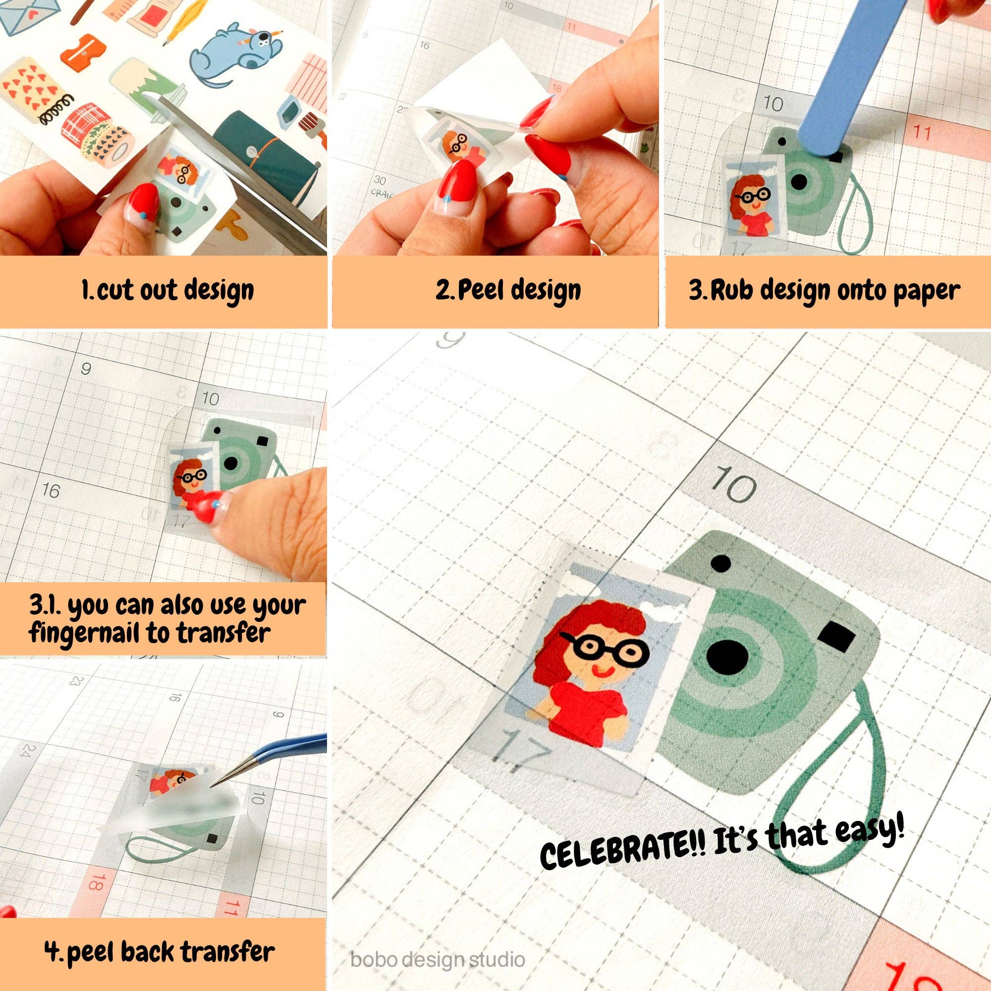 Bobo Paper Tattoo Transfer Sheet  - Playdate