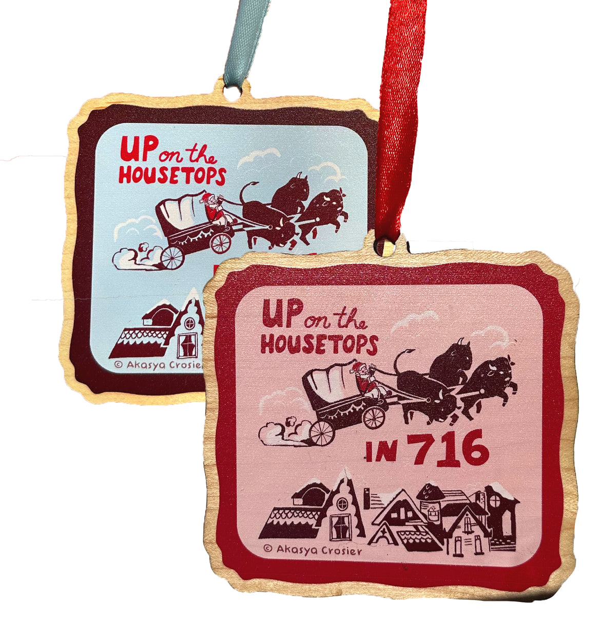 716 Buffalo Housetops Wood Ornament