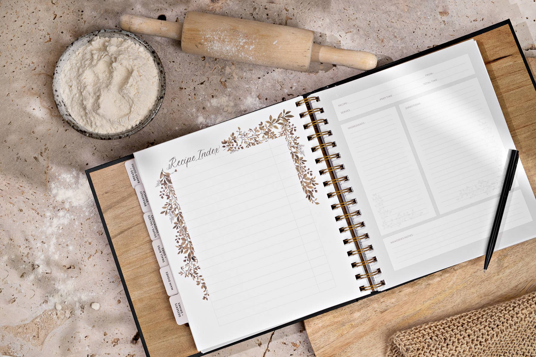 Around Our Table: Blank Recipe Book with Recipe Cards