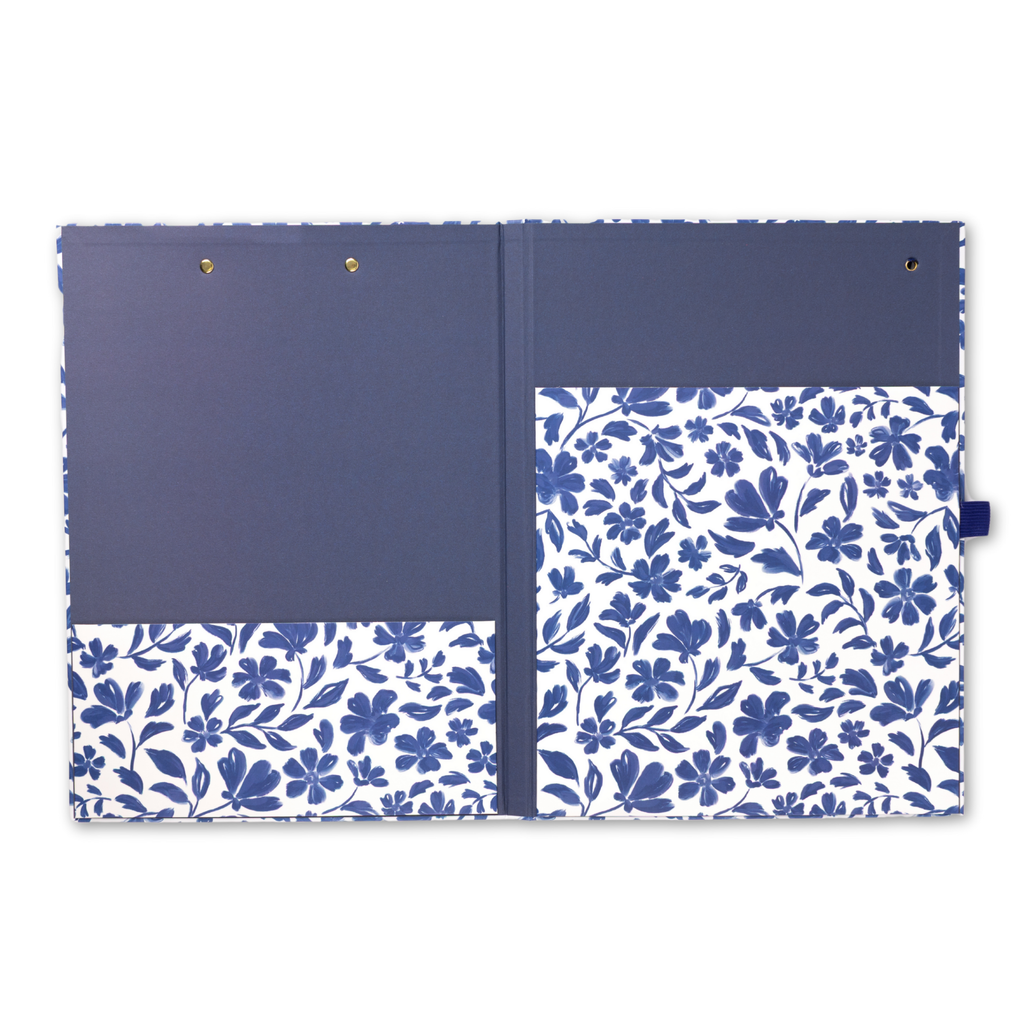 Porcelain Floral Clipfolio