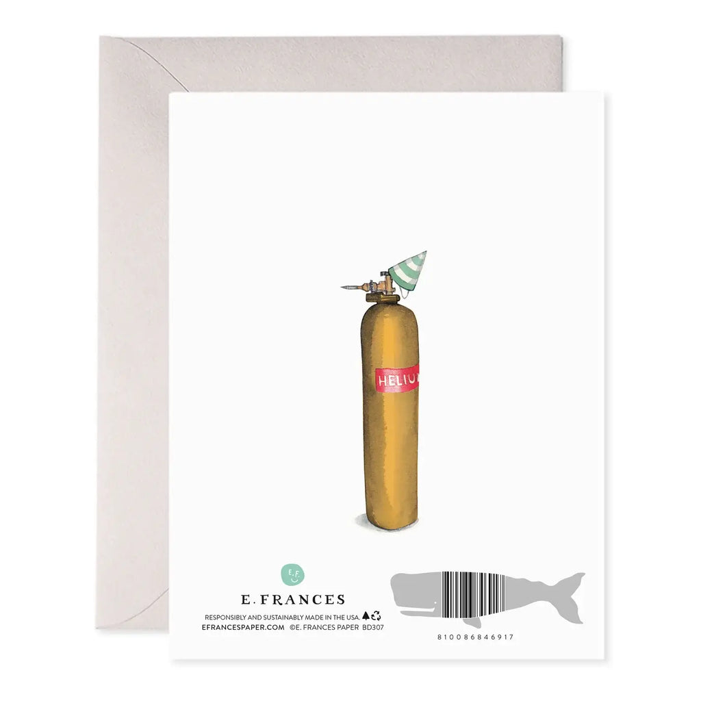 Helium 90 Birthday Greeting Card