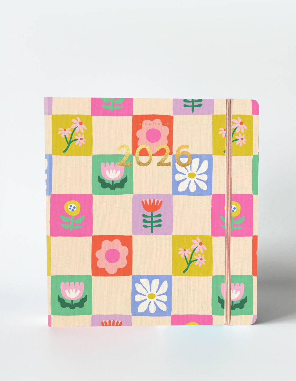 Floral Checks 2026 Hardcover Planner