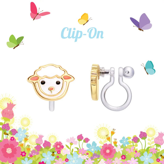 Lovely Lamb Cutie Clip-On Earrings