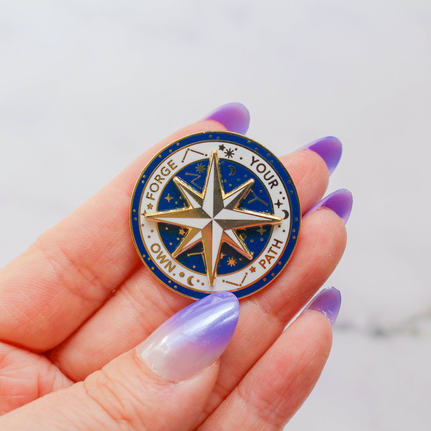 Forge Your Own Path Spinning Enamel Pin