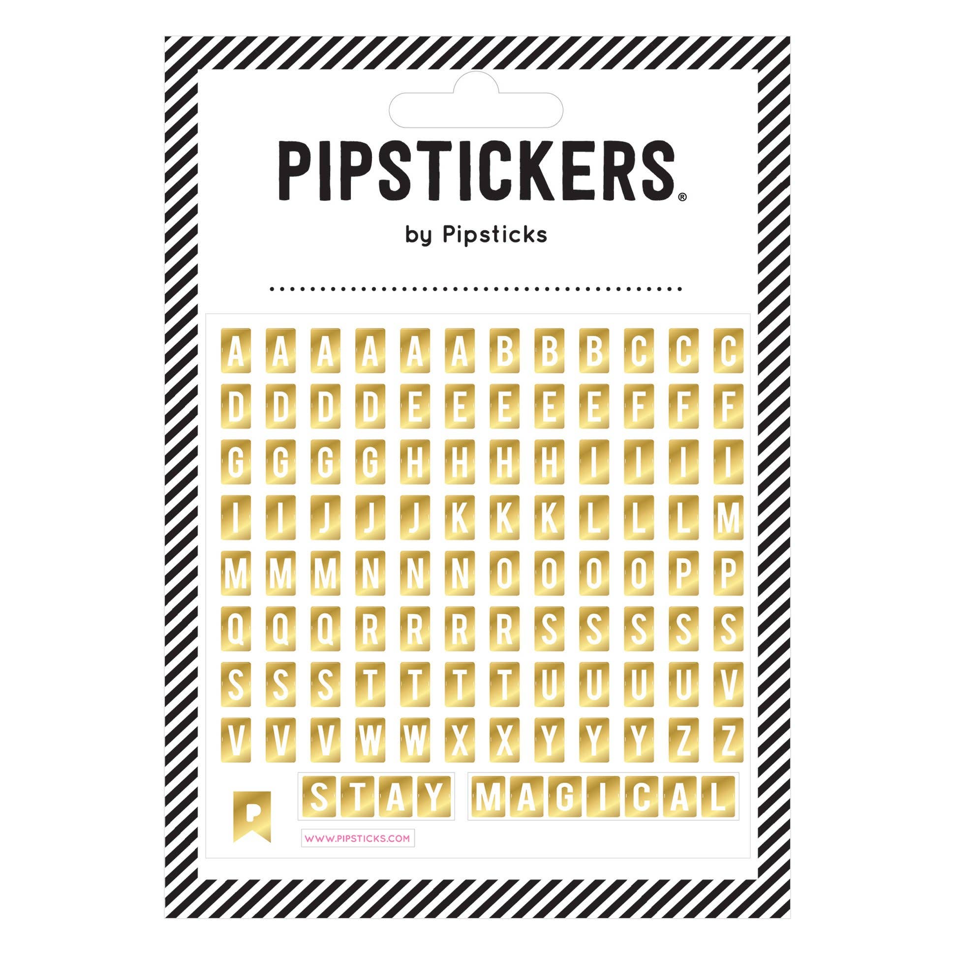 Gold Foil Alphabet Stickers