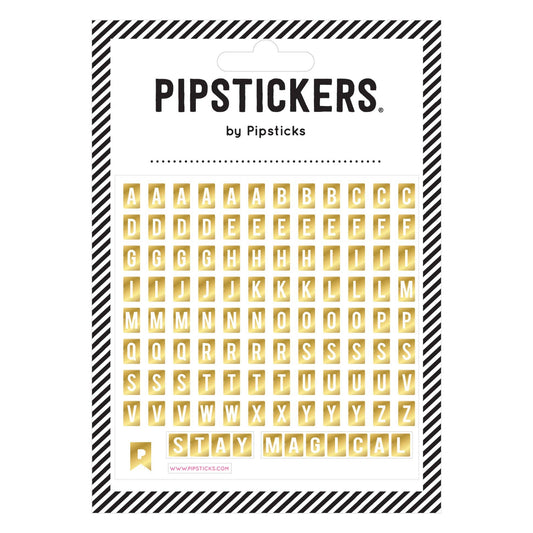 Gold Foil Alphabet Stickers