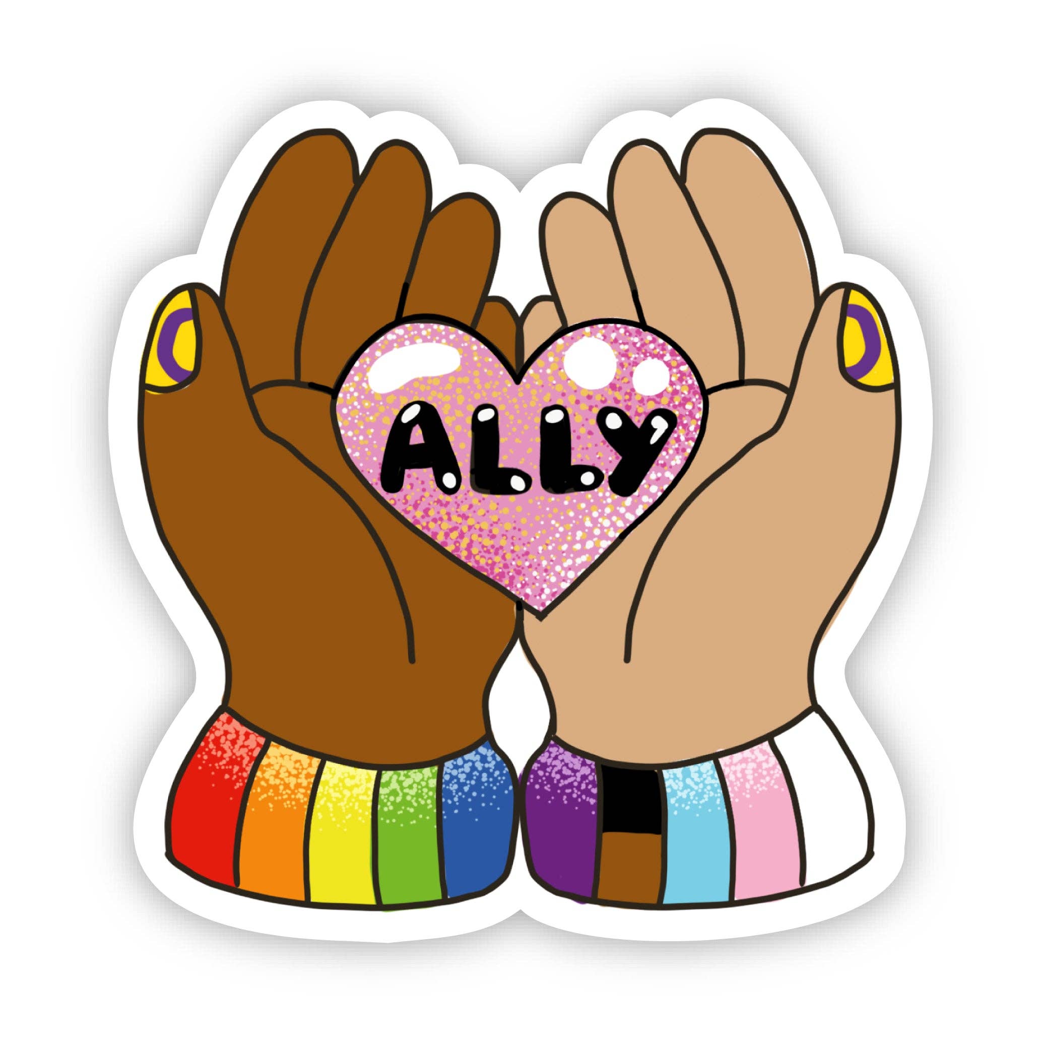 Ally Pride Heart Sticker