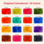Original Colorsheets - 16 Watercolors | Handmade | Portable