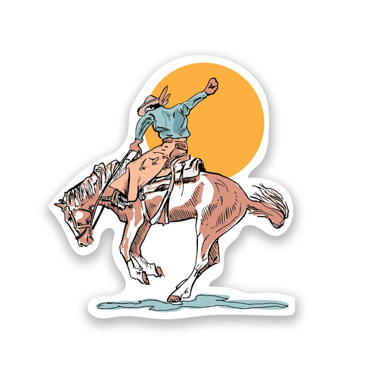 Cowboy Sun Single Sticker