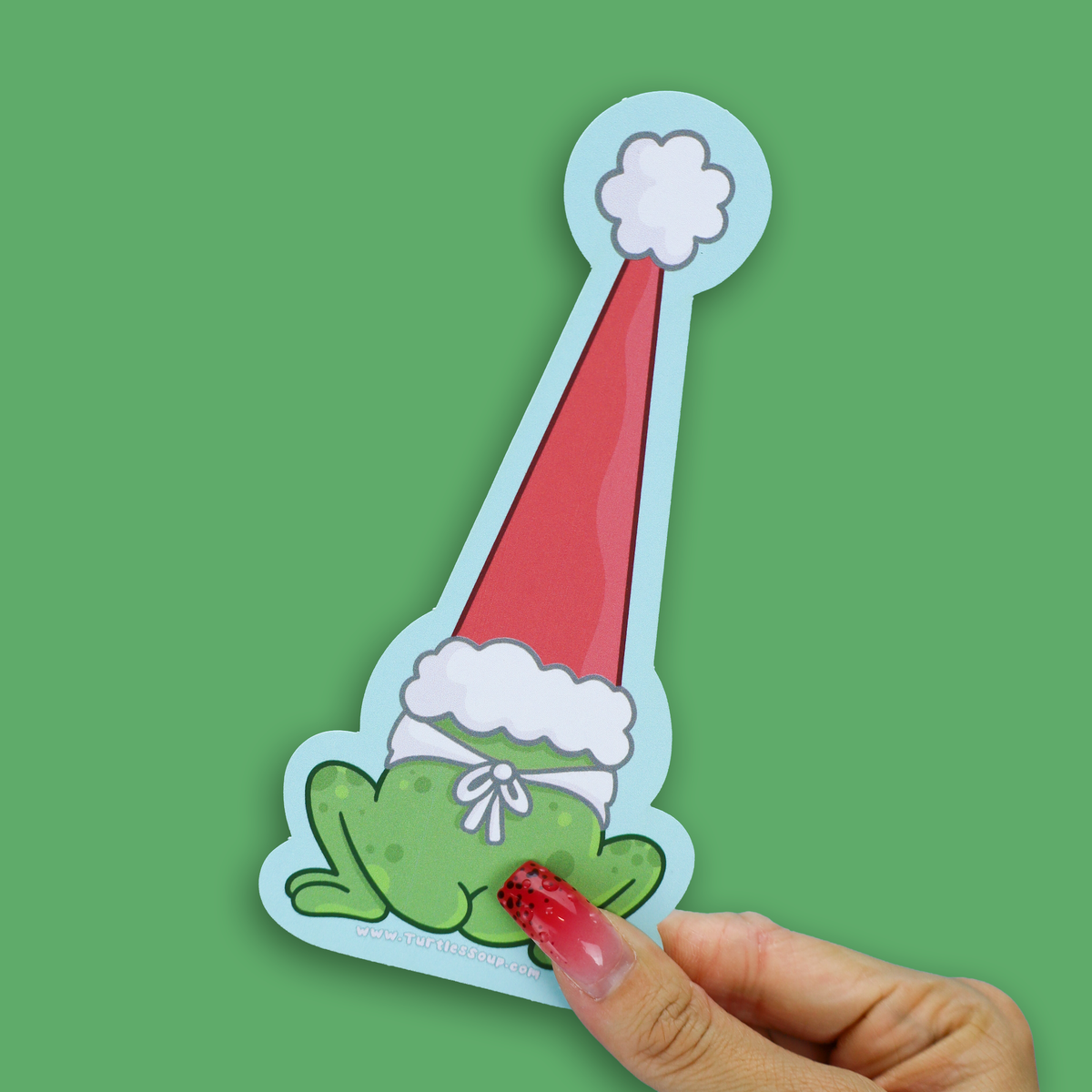Santa Frog Bookmark