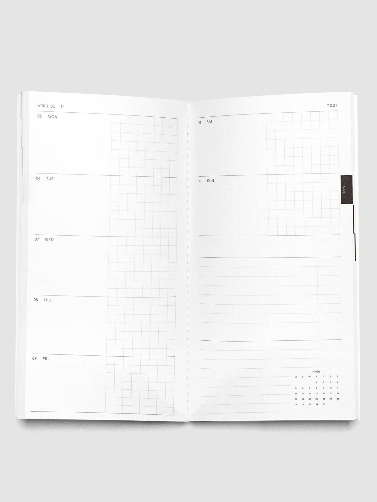 2027 Dated Travel Notebook Set | Weekly Horizontal | A5 Slim