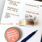 Travel Journal Stickies - Perforated Clear Washi Tape