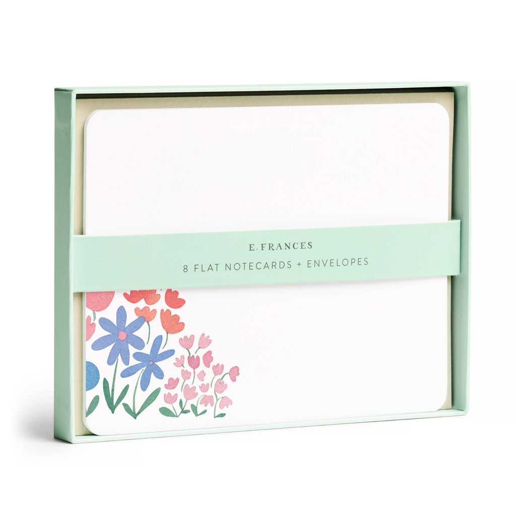 Flower Patch Flat Notes (Boxed set of 8 Notecards)
