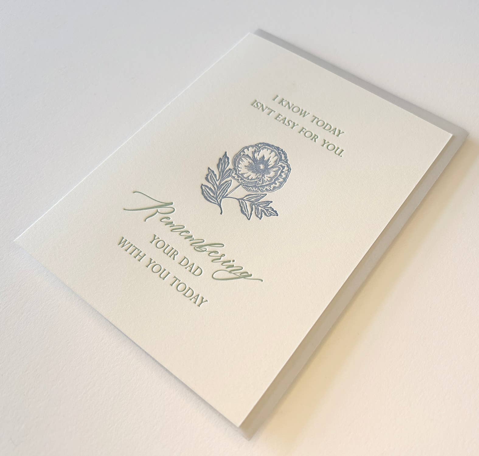 Remembering Your Dad With You Today Letterpress Card