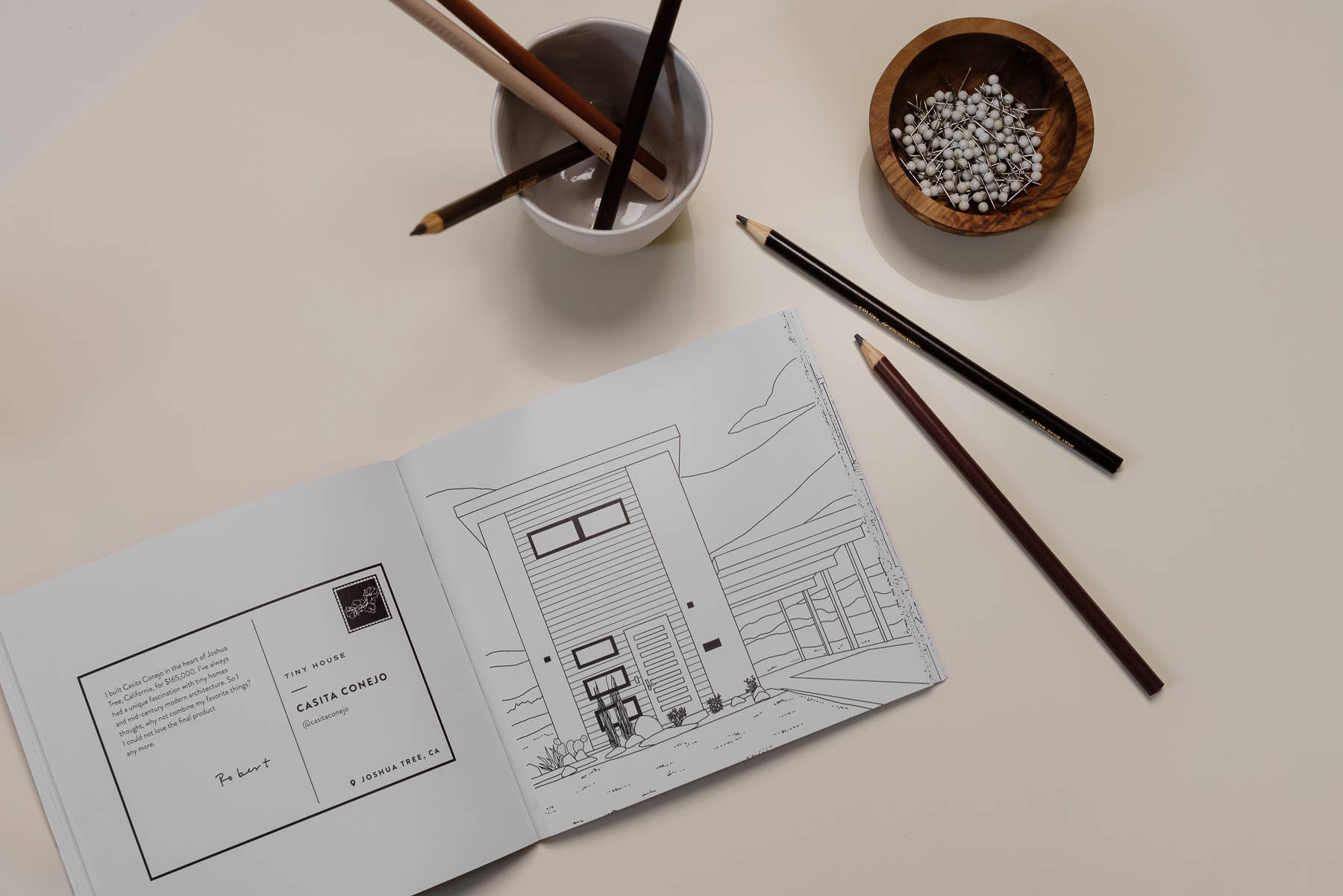 Coolest Homes Ever: A Travel Size Adult Coloring Book