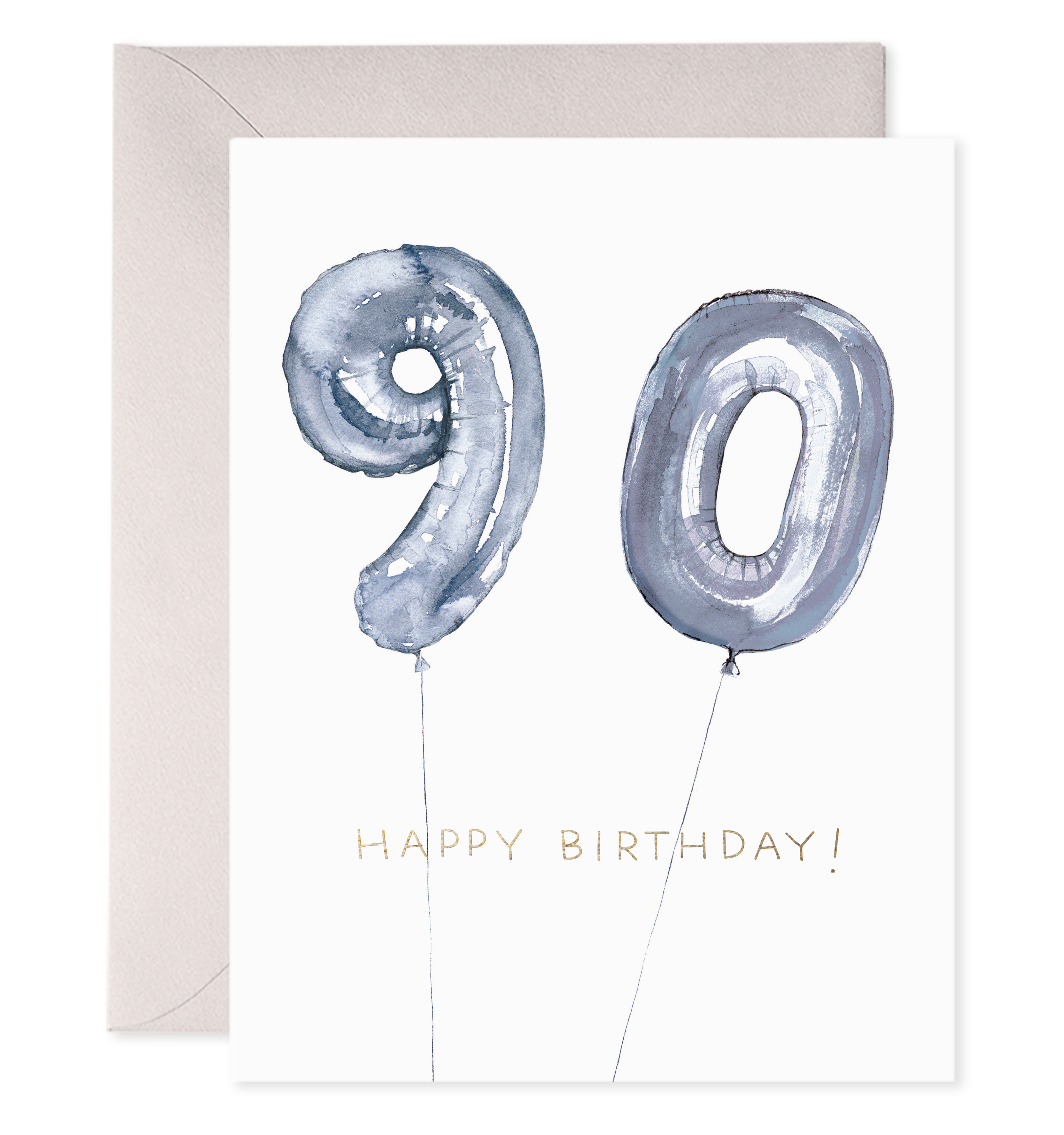 Helium 90 Birthday Greeting Card