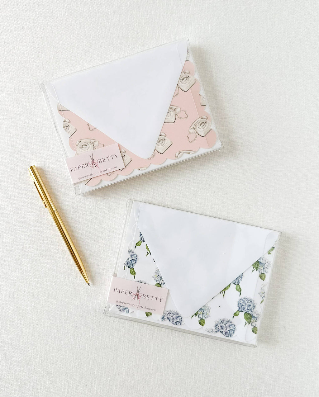 Vintage Phone Scalloped Notecards