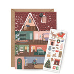 Sticker Scene Card - Holiday House
