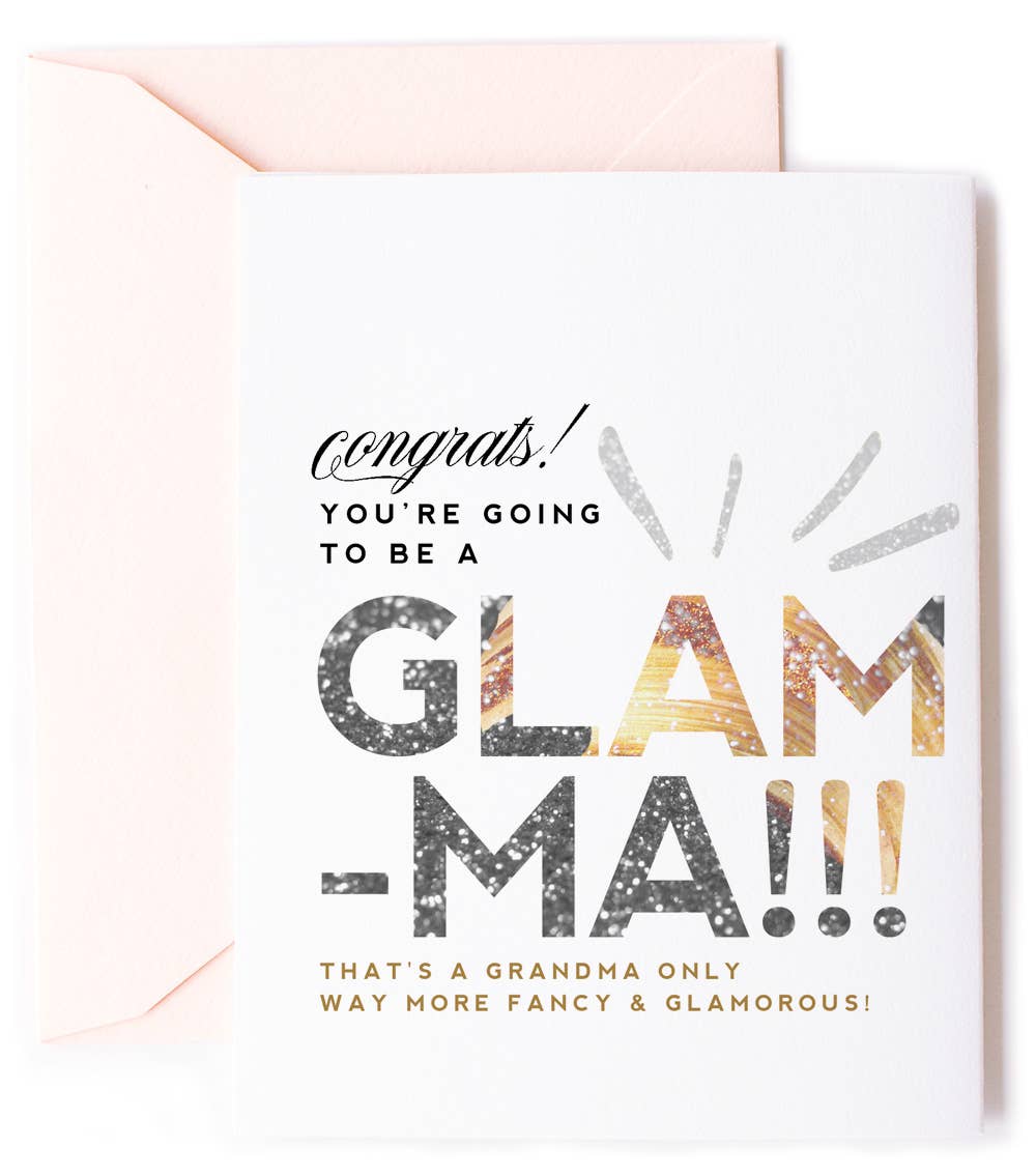 Grandma Glamma, New Baby Greeting Card