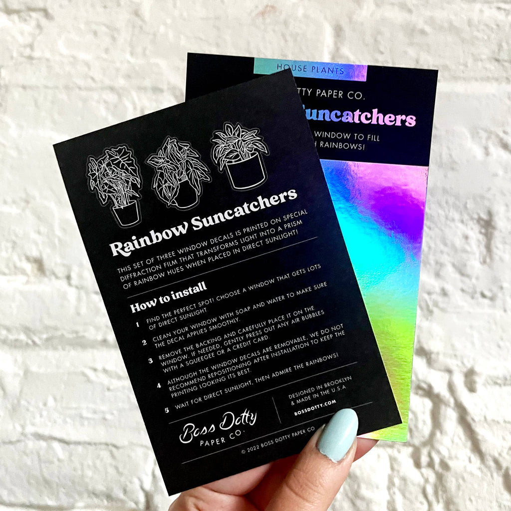 House Plants Rainbow Suncatchers Set of 3