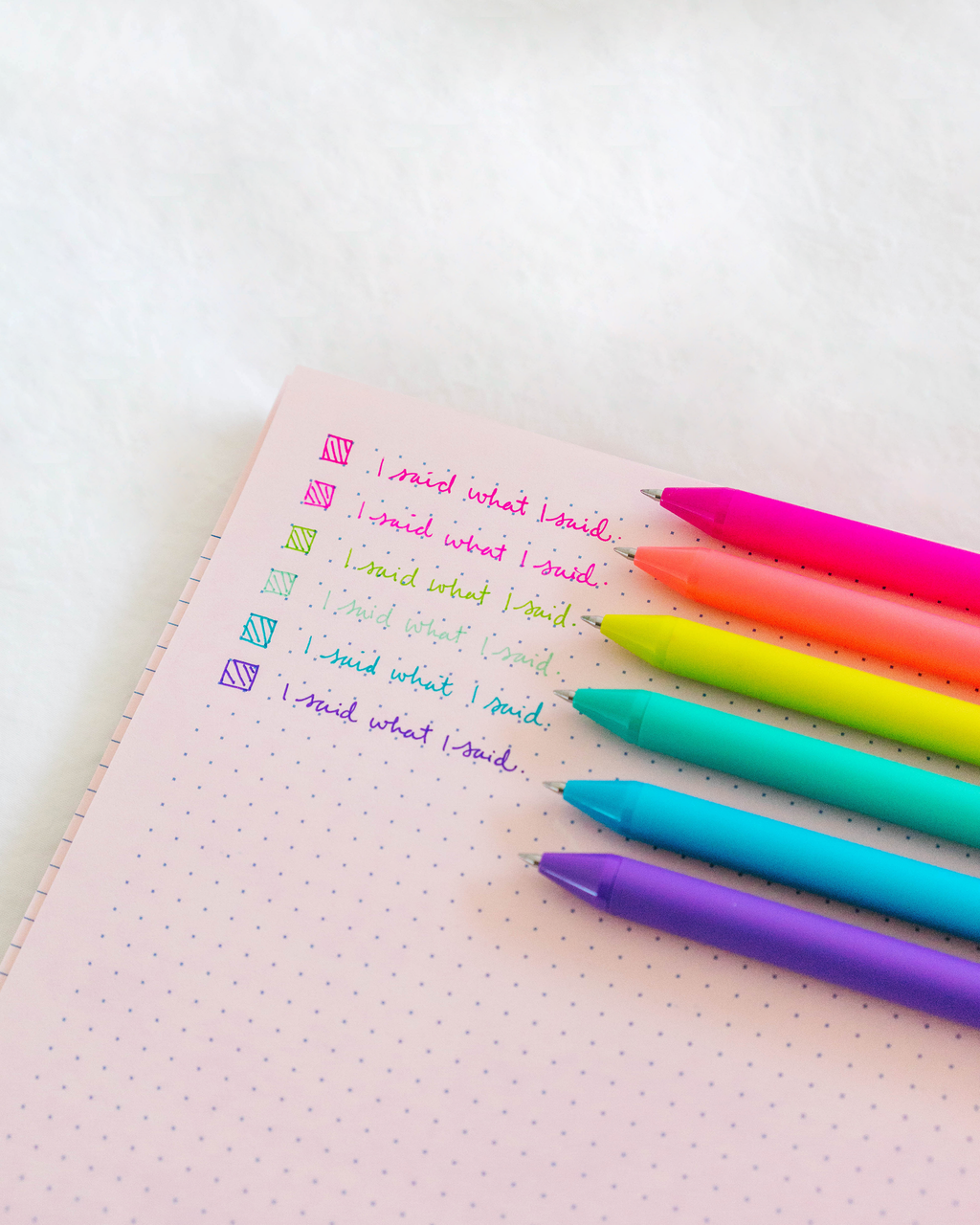 No Worries Jotter Pens - Set of 6