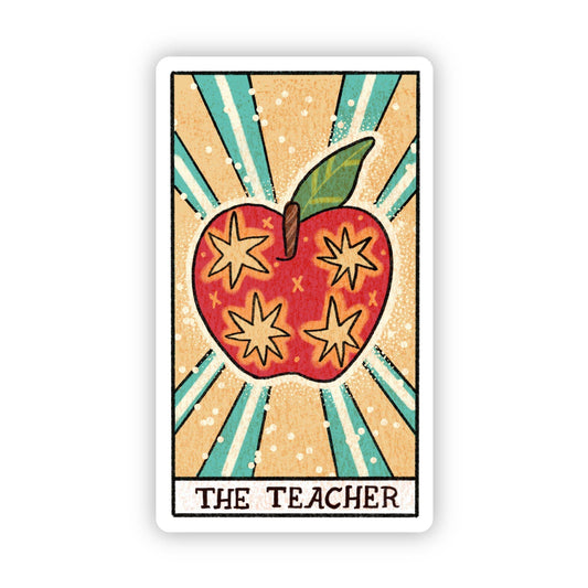 The teacher tarot card sticker