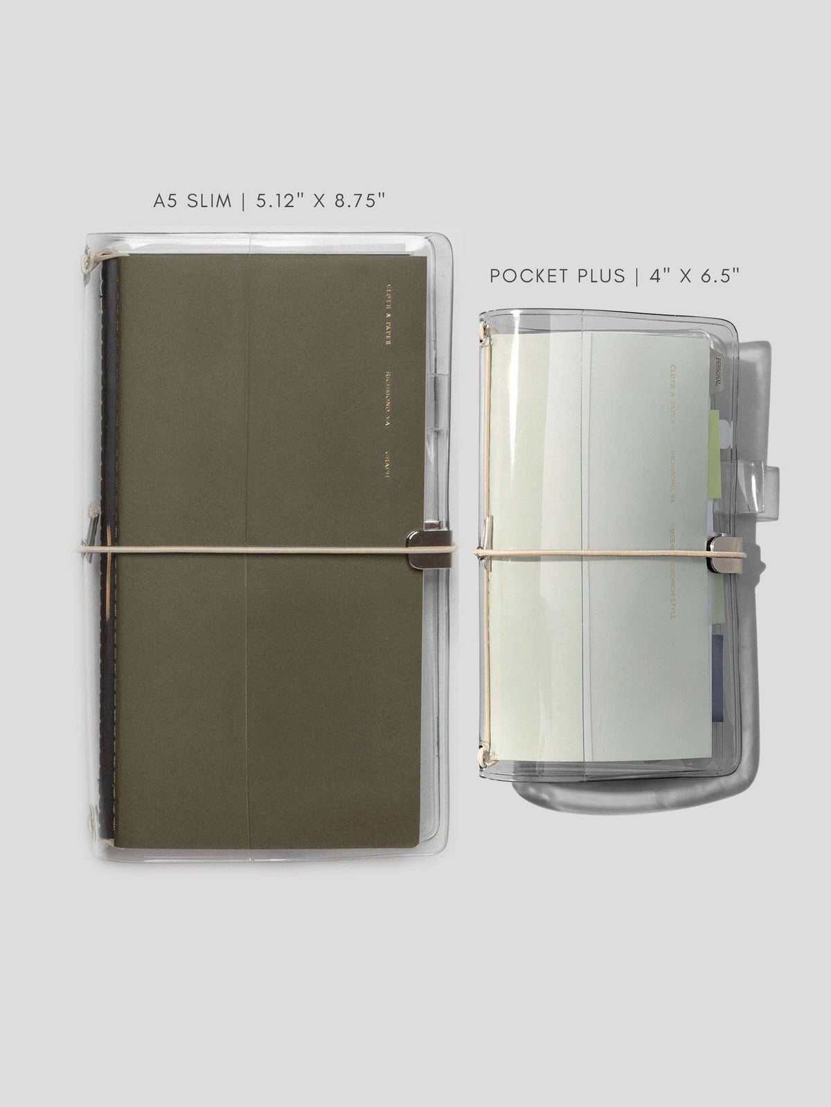 Clear Vinyl Travel Notebook Cover | A5 Slim