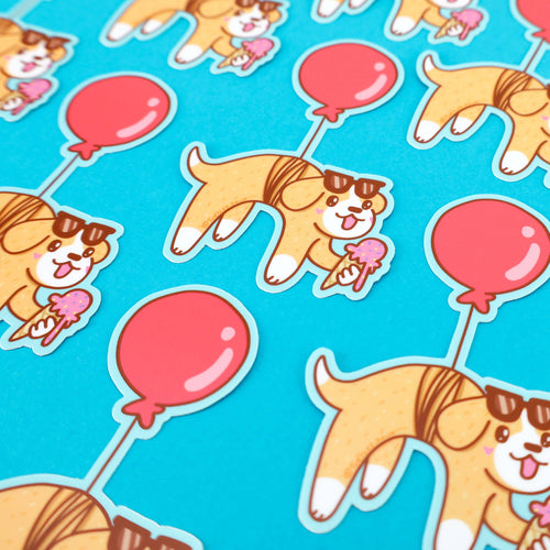 Balloon Puppy Sticker