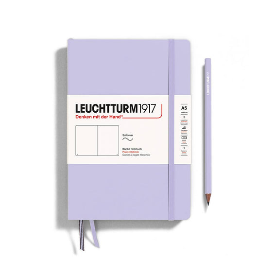 Leuchtturm1917 Medium Notebook- Softcover Lilac- Plain