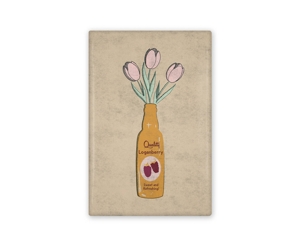 Loganberry Vase with Flowers Illustrated Magnet
