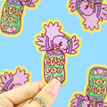 Pigeon Pop Glitter Sticker
