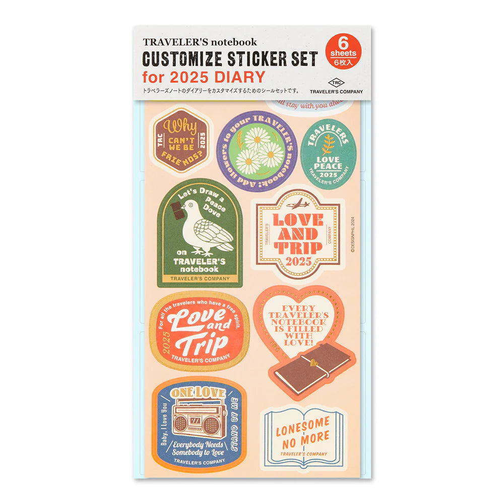 Traveler's Notebook Customized Sticker Set for Diary