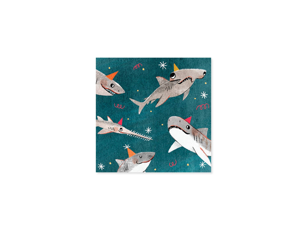 Sharks in Party Hats Mini Pop-Up Card