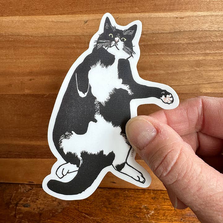 Tuxedo Cat Belly Full Length 2 Sticker